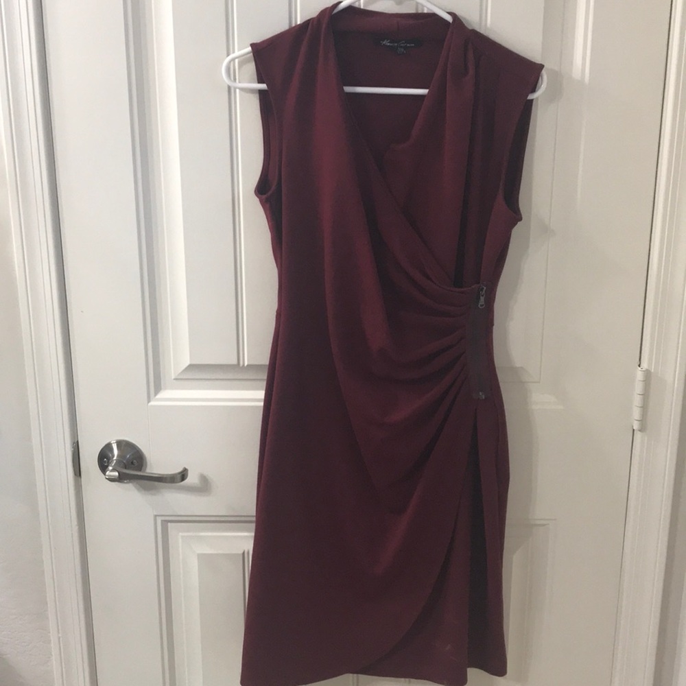 Kenneth Cole zippered wrap sheath dress